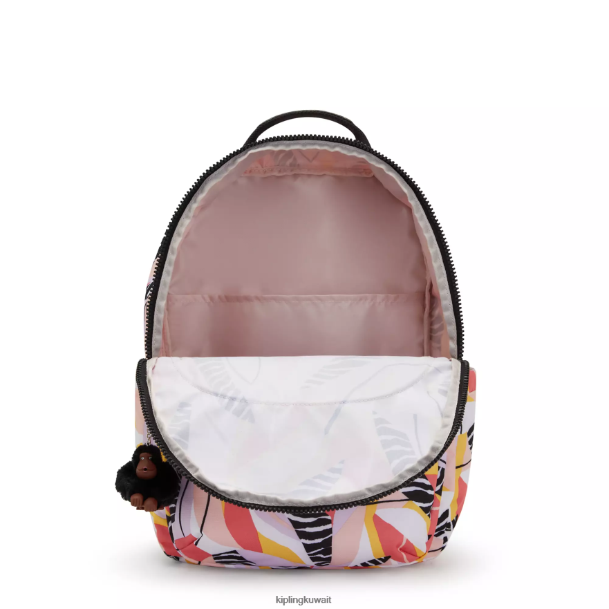 Kipling حقيبة ظهر للكمبيوتر المحمول مقاس 17 بوصة وطبعة سيول كبيرة جدًا نحيف إجازة مجردة ZR2RH454 حقائب ظهر للكمبيوتر المحمول