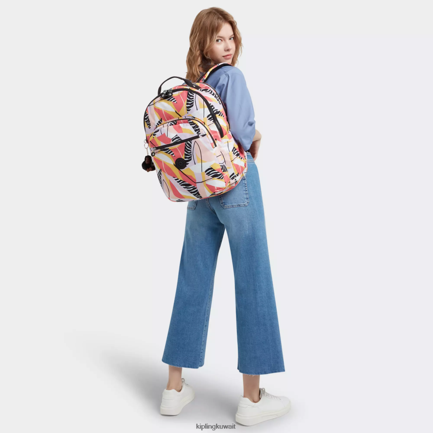 Kipling حقيبة ظهر للكمبيوتر المحمول مقاس 17 بوصة وطبعة سيول كبيرة جدًا نحيف إجازة مجردة ZR2RH454 حقائب ظهر للكمبيوتر المحمول