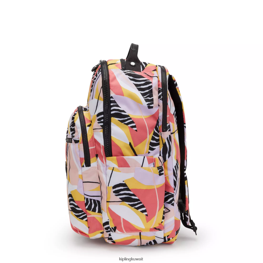 Kipling حقيبة ظهر للكمبيوتر المحمول مقاس 17 بوصة وطبعة سيول كبيرة جدًا نحيف إجازة مجردة ZR2RH454 حقائب ظهر للكمبيوتر المحمول
