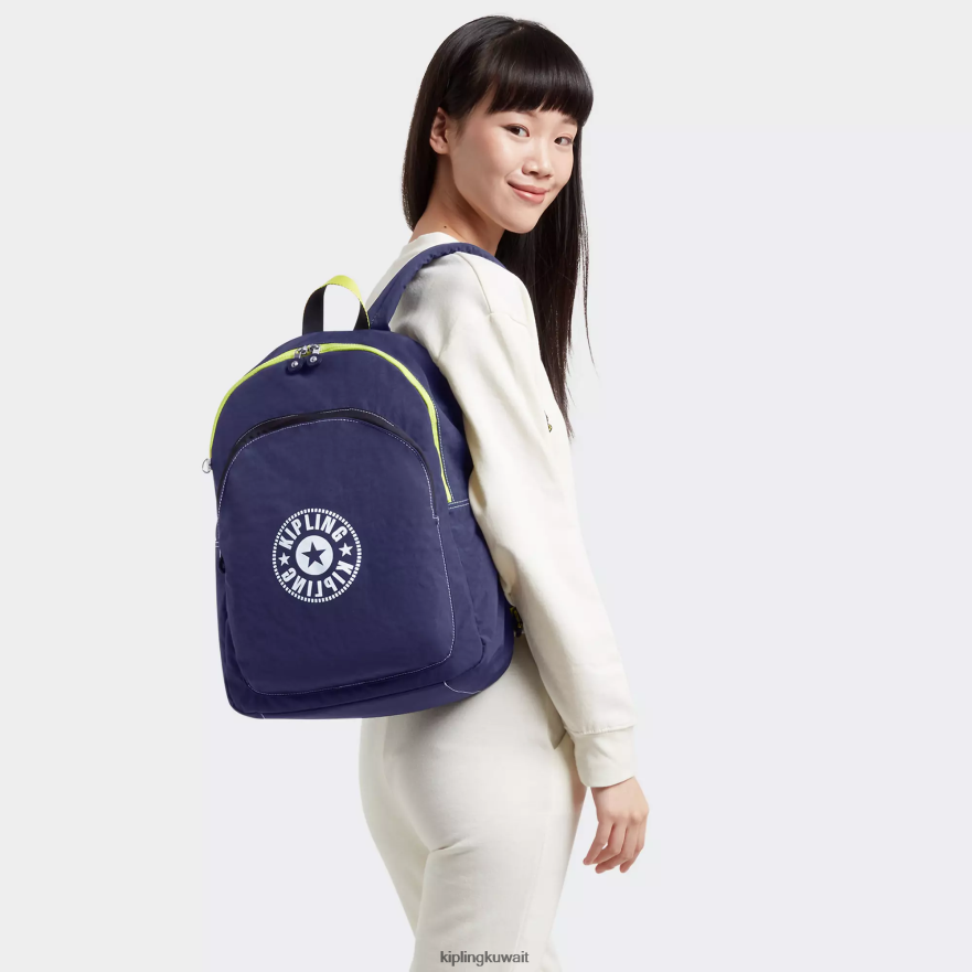 Kipling كورتيس حقيبة كمبيوتر محمول كبيرة 17 بوصة نحيف في نهاية المطاف البحرية ZR2RH486 حقائب ظهر للكمبيوتر المحمول