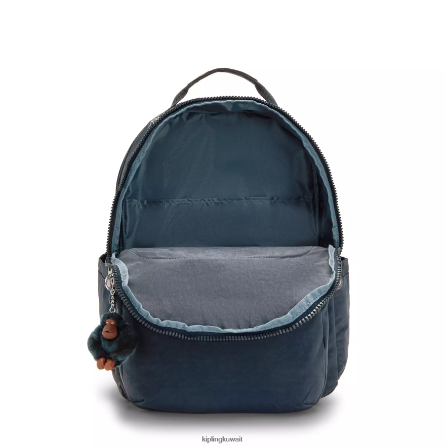 Kipling حقيبة كمبيوتر محمول كبيرة جدًا مقاس 17 بوصة من سيول نحيف نغمة زرقاء حقيقية ZR2RH487 حقائب ظهر للكمبيوتر المحمول