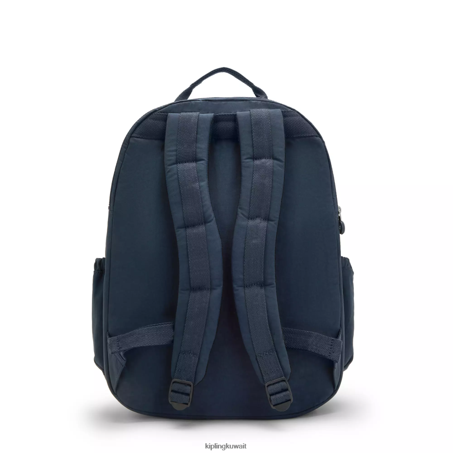 Kipling حقيبة كمبيوتر محمول كبيرة جدًا مقاس 17 بوصة من سيول نحيف نغمة زرقاء حقيقية ZR2RH487 حقائب ظهر للكمبيوتر المحمول