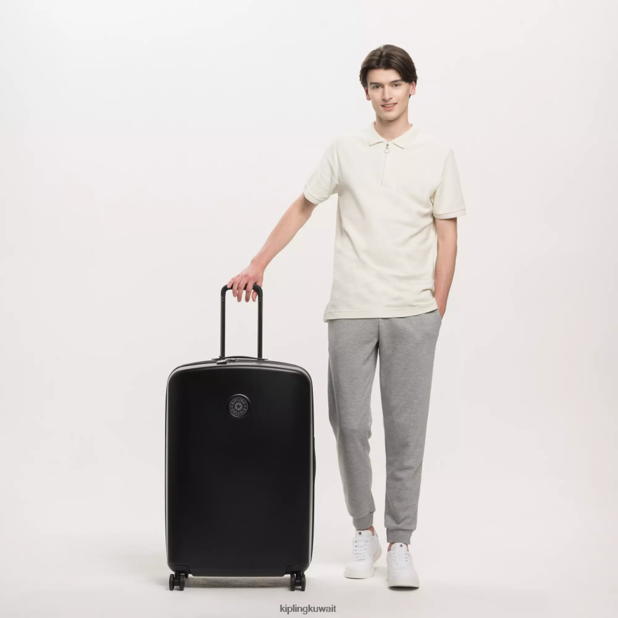 Kipling فضول كبير 4 عجلات المتداول الأمتعة نحيف نوير أسود ZR2RH524 الأمتعة المتداول