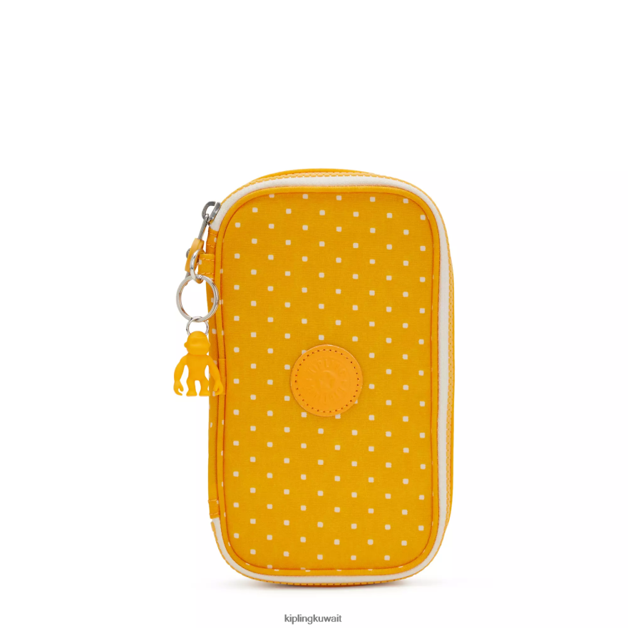 Kipling 50 علبة مطبوعة نحيف لينة نقطة صفراء ZR2RH594 أقلام وأقلام رصاص