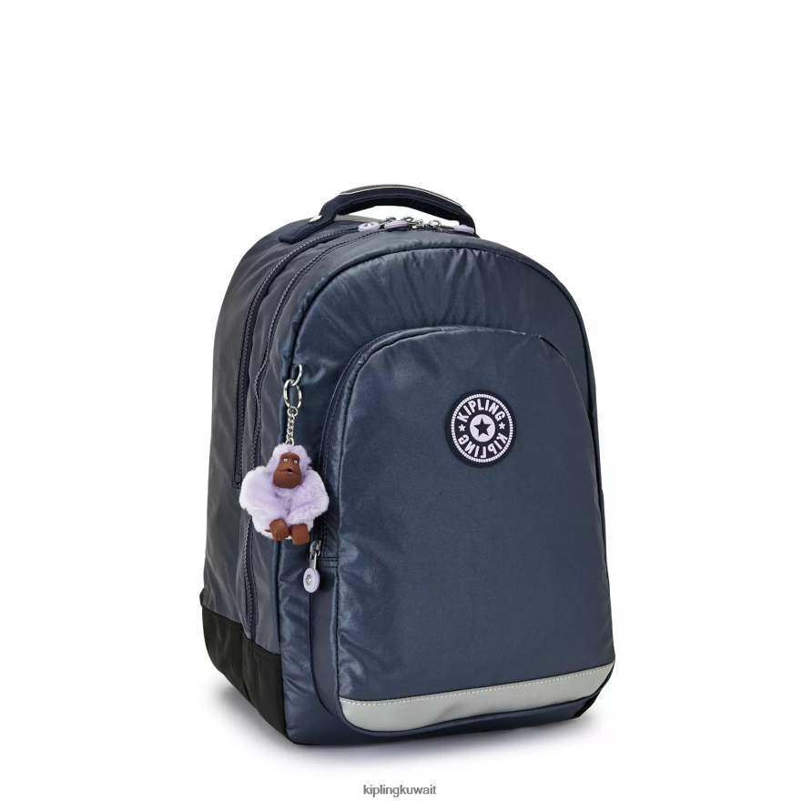 Kipling حقيبة ظهر للكمبيوتر المحمول من فئة Class Room Metallic 17 بوصة نحيف الأدميرال الأزرق ZR2RH477 حقائب ظهر للكمبيوتر المحمول
