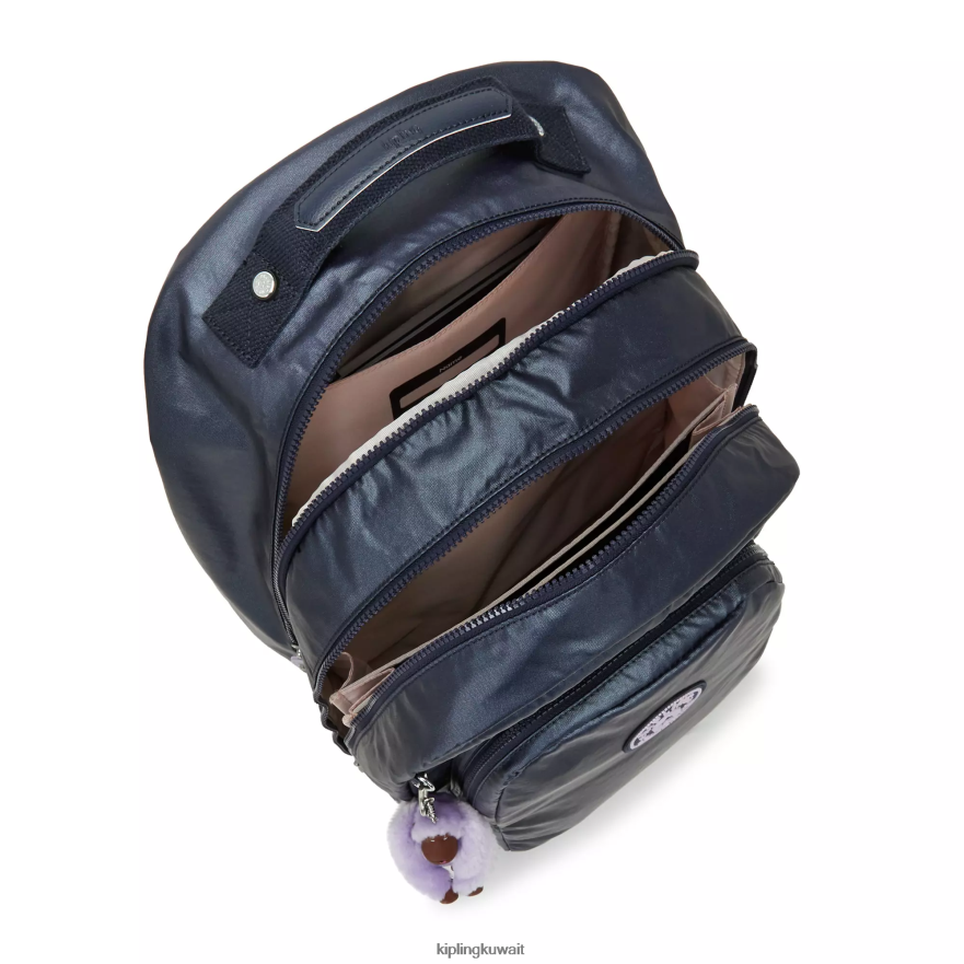 Kipling حقيبة ظهر للكمبيوتر المحمول من فئة Class Room Metallic 17 بوصة نحيف الأدميرال الأزرق ZR2RH477 حقائب ظهر للكمبيوتر المحمول