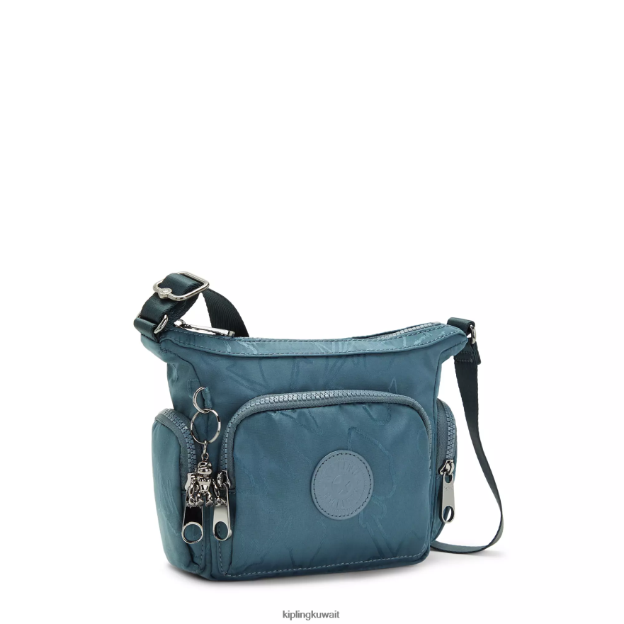 Kipling حقيبة كروس صغيرة مطبوعة نحيف اللون الرمادي الليلي ZR2RH102 حقائب كروسبودي
