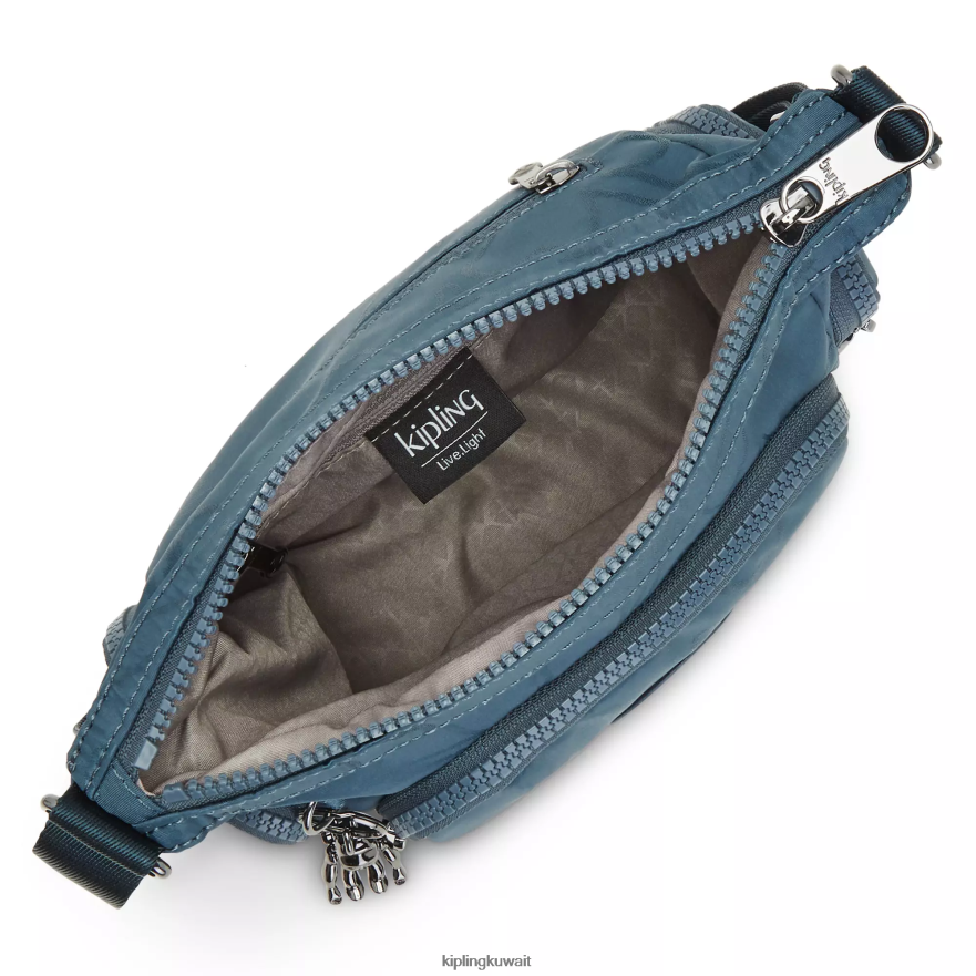 Kipling حقيبة كروس صغيرة مطبوعة نحيف اللون الرمادي الليلي ZR2RH102 حقائب كروسبودي