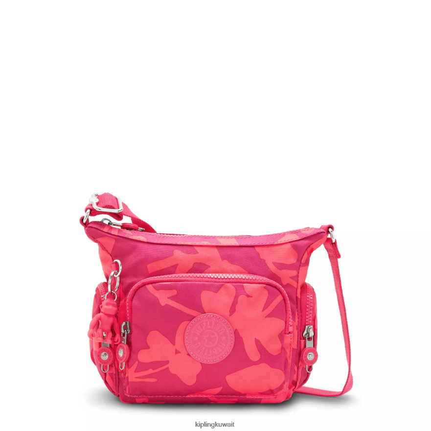 Kipling حقيبة كروس صغيرة مطبوعة نحيف زهرة المرجان ZR2RH138 حقائب كروسبودي