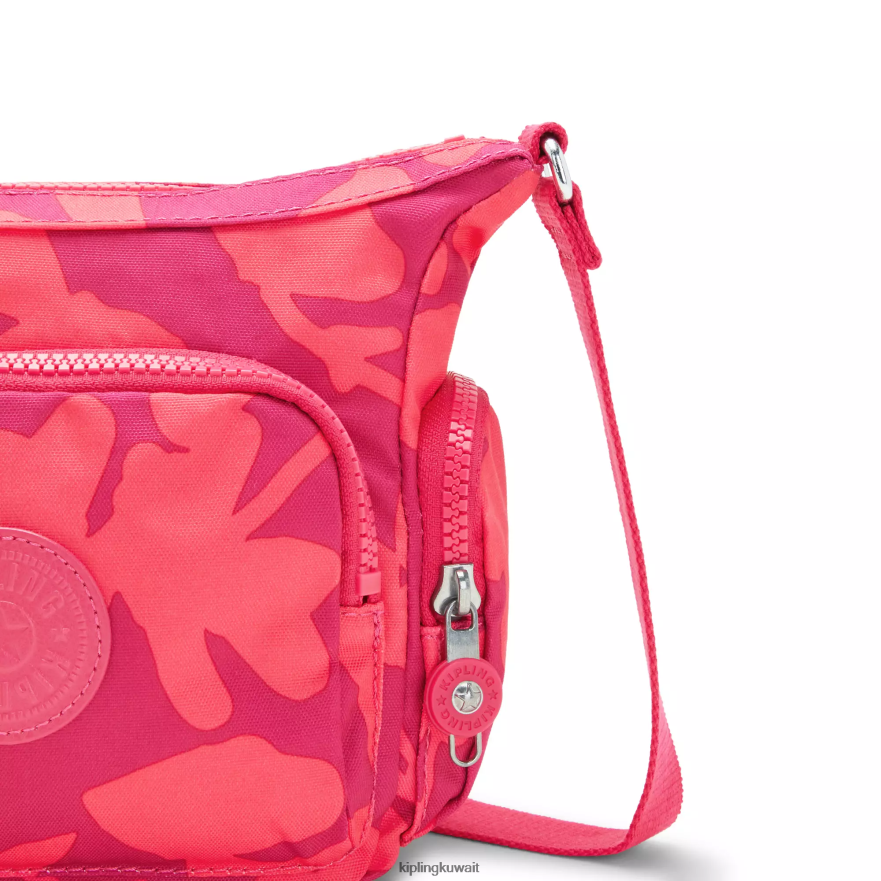 Kipling حقيبة كروس صغيرة مطبوعة نحيف زهرة المرجان ZR2RH138 حقائب كروسبودي