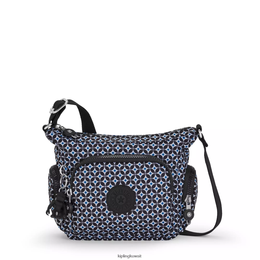 Kipling حقيبة كروس صغيرة مطبوعة نحيف بلاط مسود ZR2RH140 حقائب كروسبودي