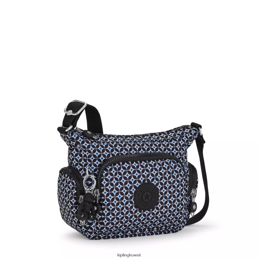 Kipling حقيبة كروس صغيرة مطبوعة نحيف بلاط مسود ZR2RH140 حقائب كروسبودي