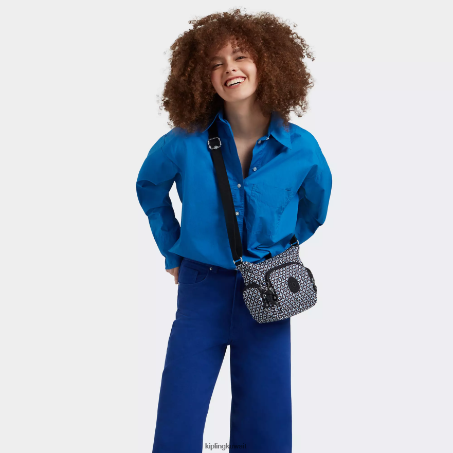 Kipling حقيبة كروس صغيرة مطبوعة نحيف بلاط مسود ZR2RH140 حقائب كروسبودي