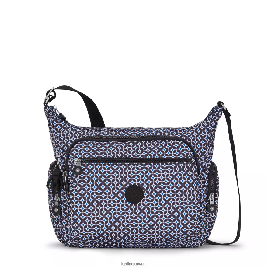 Kipling حقيبة كروس بطبعات غابي نحيف بلاط مسود ZR2RH142 حقائب كروسبودي