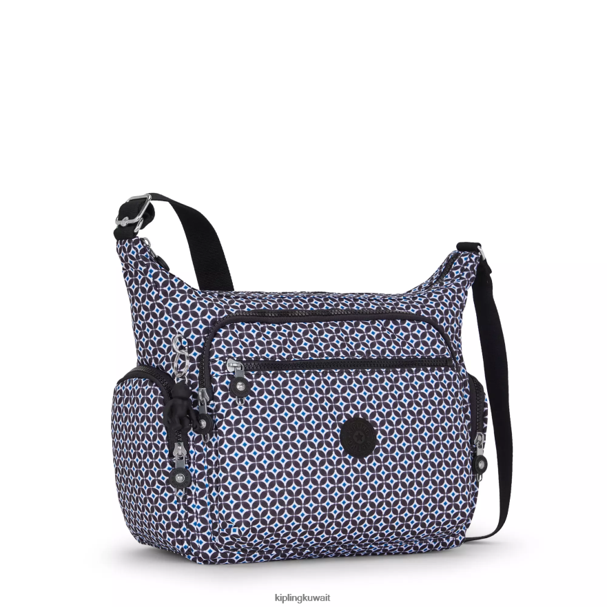 Kipling حقيبة كروس بطبعات غابي نحيف بلاط مسود ZR2RH142 حقائب كروسبودي