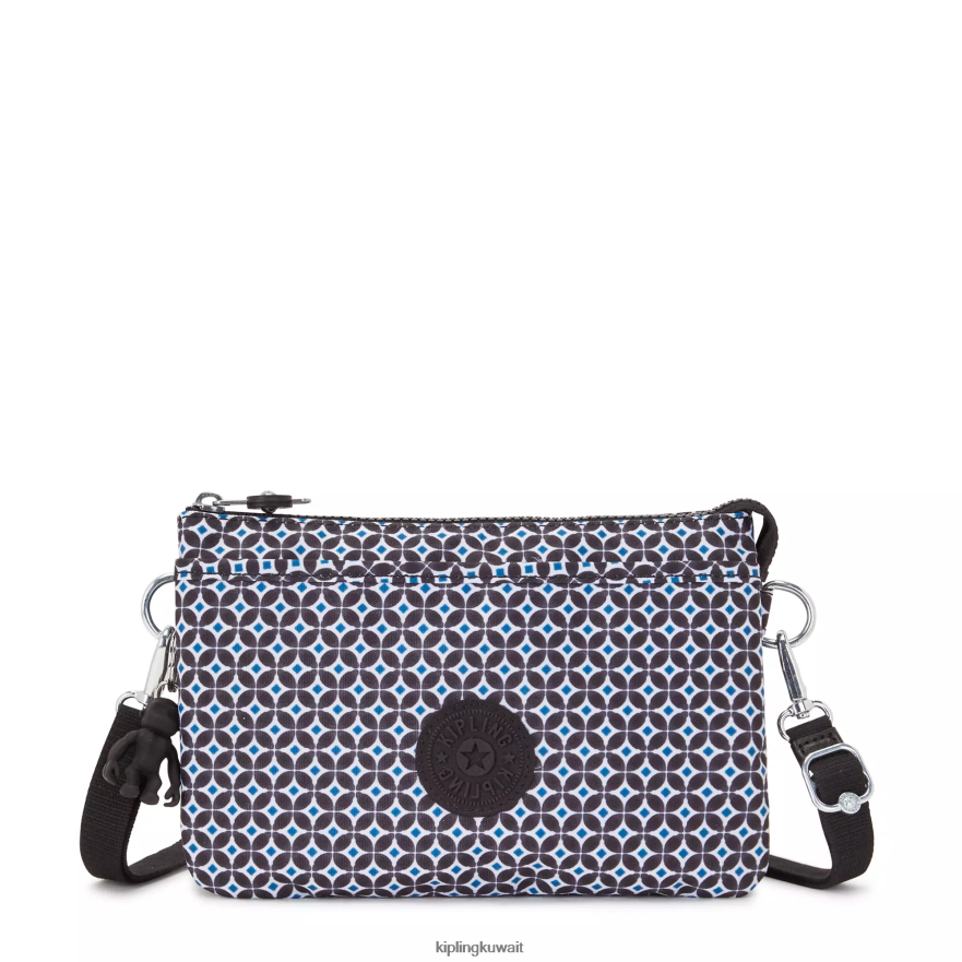 Kipling حقيبة كروس بطبعات ريرى نحيف بلاط مسود ZR2RH143 حقائب كروسبودي