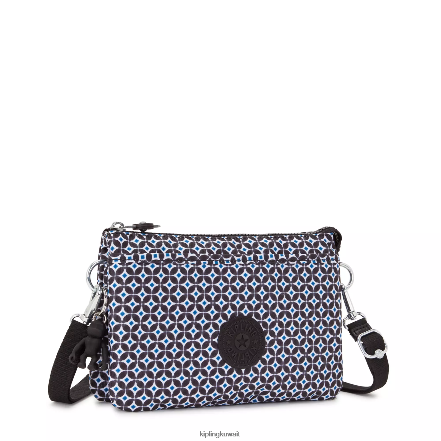 Kipling حقيبة كروس بطبعات ريرى نحيف بلاط مسود ZR2RH143 حقائب كروسبودي