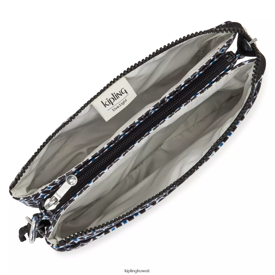 Kipling حقيبة كروس بطبعات ريرى نحيف بلاط مسود ZR2RH143 حقائب كروسبودي