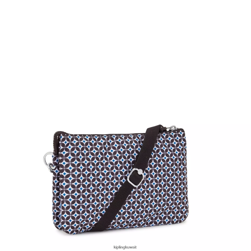 Kipling حقيبة كروس بطبعات ريرى نحيف بلاط مسود ZR2RH143 حقائب كروسبودي