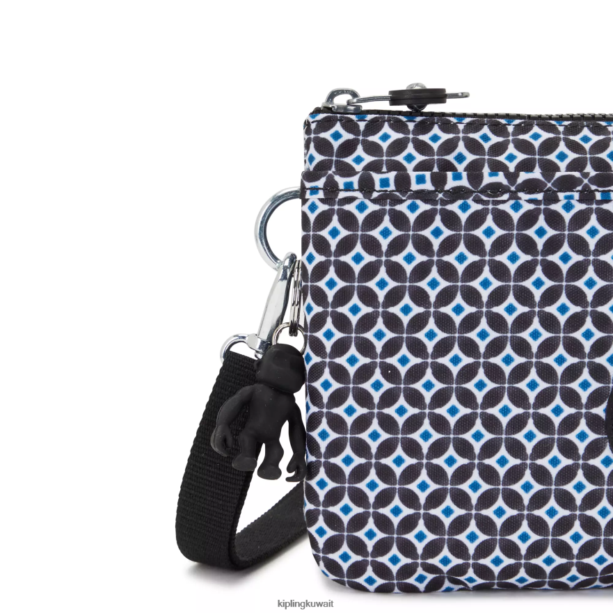 Kipling حقيبة كروس بطبعات ريرى نحيف بلاط مسود ZR2RH143 حقائب كروسبودي