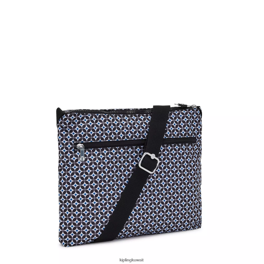 Kipling حقيبة كروس بطبعة ألفار نحيف بلاط مسود ZR2RH145 حقائب كروسبودي
