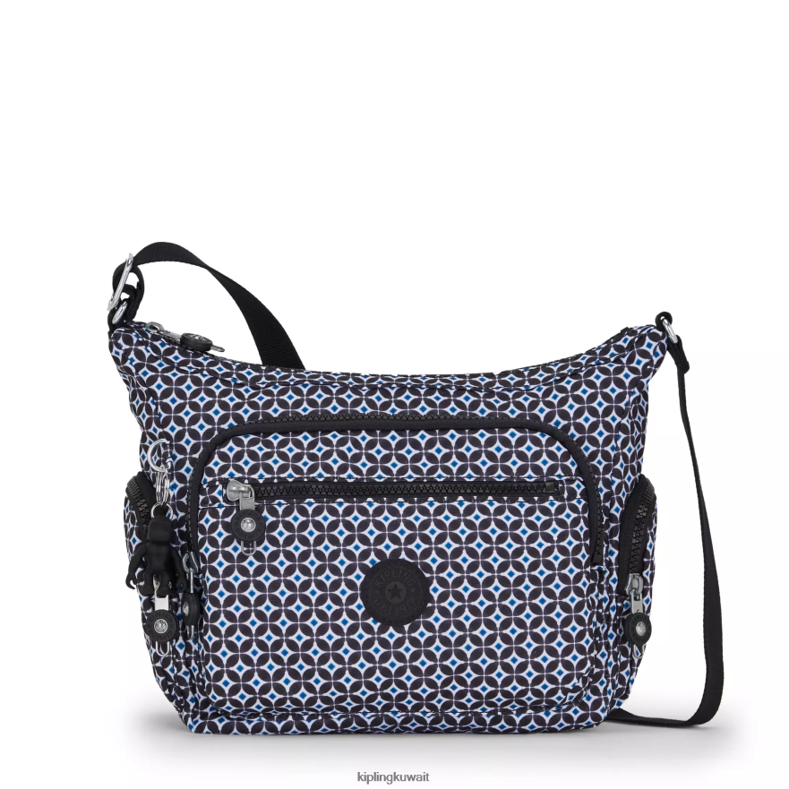 Kipling حقيبة كروس صغيرة مطبوعة نحيف بلاط مسود ZR2RH147 حقائب كروسبودي