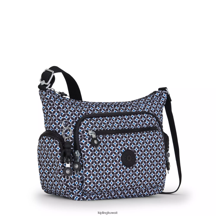 Kipling حقيبة كروس صغيرة مطبوعة نحيف بلاط مسود ZR2RH147 حقائب كروسبودي
