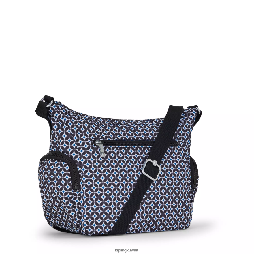 Kipling حقيبة كروس صغيرة مطبوعة نحيف بلاط مسود ZR2RH147 حقائب كروسبودي