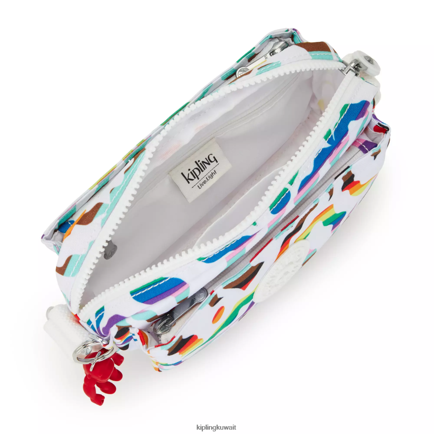 Kipling حقيبة كروس أبانو نحيف النخيل قوس قزح ZR2RH151 حقائب كروسبودي