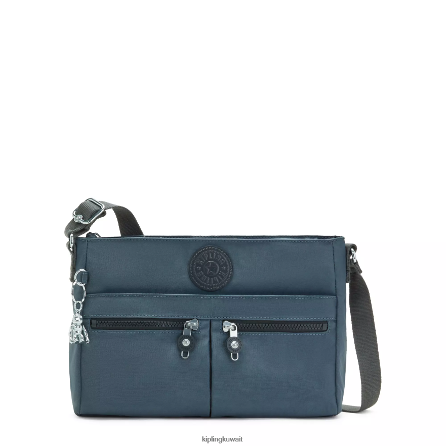 Kipling حقيبة كروس انجي الجديدة نحيف اللون الرمادي الليلي ZR2RH166 حقائب كروسبودي