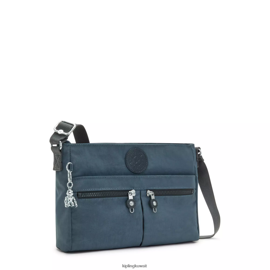 Kipling حقيبة كروس انجي الجديدة نحيف اللون الرمادي الليلي ZR2RH166 حقائب كروسبودي