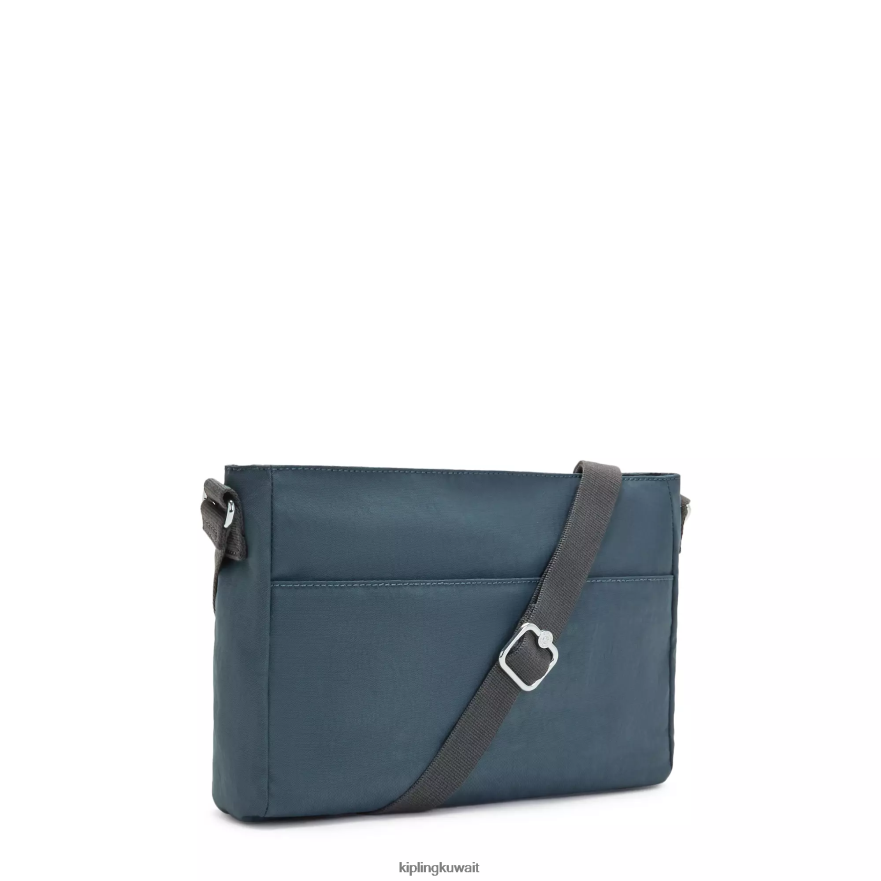 Kipling حقيبة كروس انجي الجديدة نحيف اللون الرمادي الليلي ZR2RH166 حقائب كروسبودي