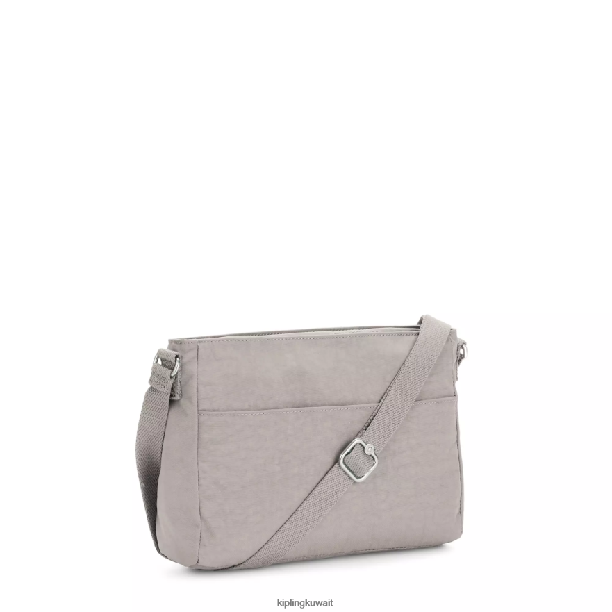 Kipling حقيبة كروس انجي الجديدة نحيف رمادي جريس ZR2RH167 حقائب كروسبودي