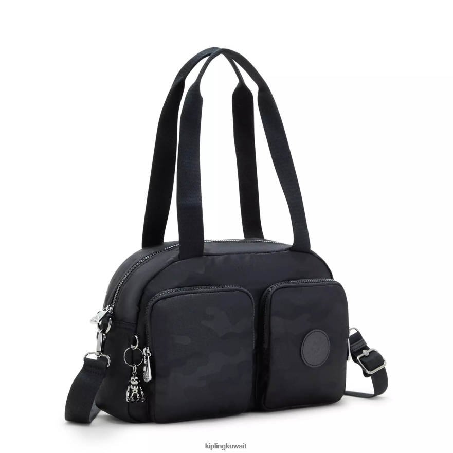 Kipling حقيبة كتف رائعة نحيف التمويه الأسود تنقش ZR2RH200 حقائب الكتف