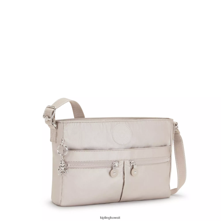 Kipling حقيبة كروس معدنية جديدة من انجي نحيف توهج معدني ZR2RH231 حقائب كروسبودي
