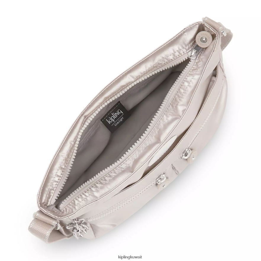 Kipling حقيبة كروس معدنية جديدة من انجي نحيف توهج معدني ZR2RH231 حقائب كروسبودي