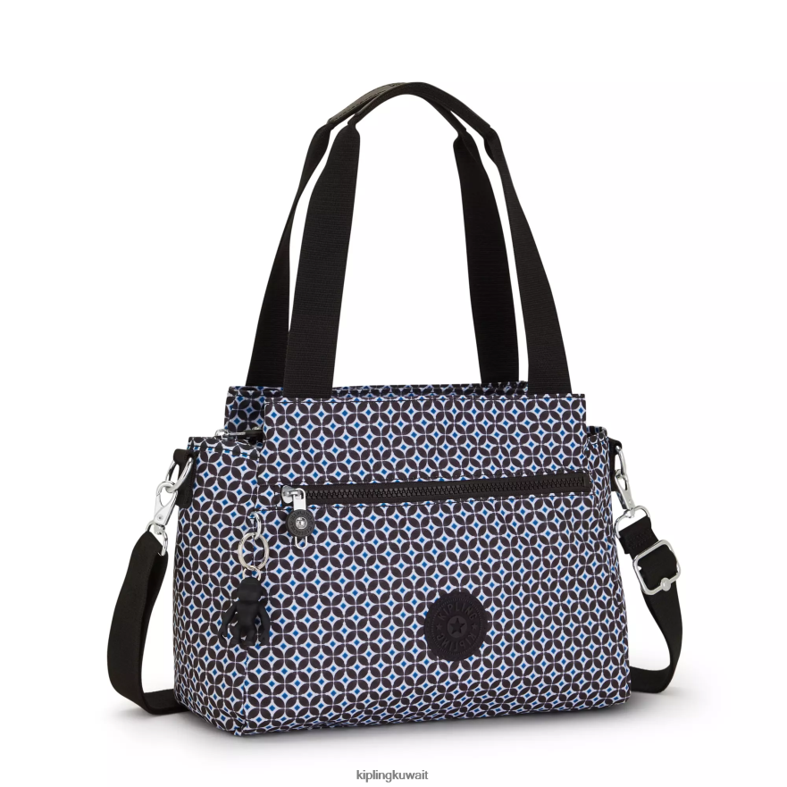 Kipling حقيبة كتف بطبعة إليسيا نحيف بلاط مسود ZR2RH239 حقائب الكتف