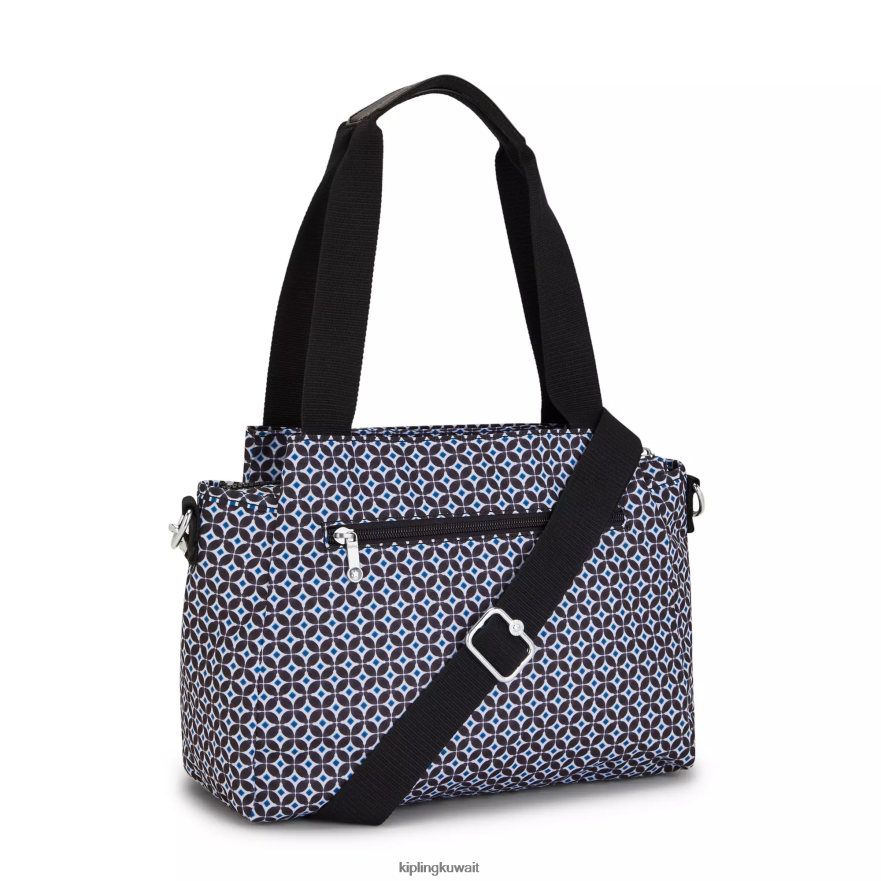 Kipling حقيبة كتف بطبعة إليسيا نحيف بلاط مسود ZR2RH239 حقائب الكتف