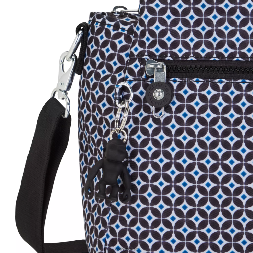 Kipling حقيبة كتف بطبعة إليسيا نحيف بلاط مسود ZR2RH239 حقائب الكتف