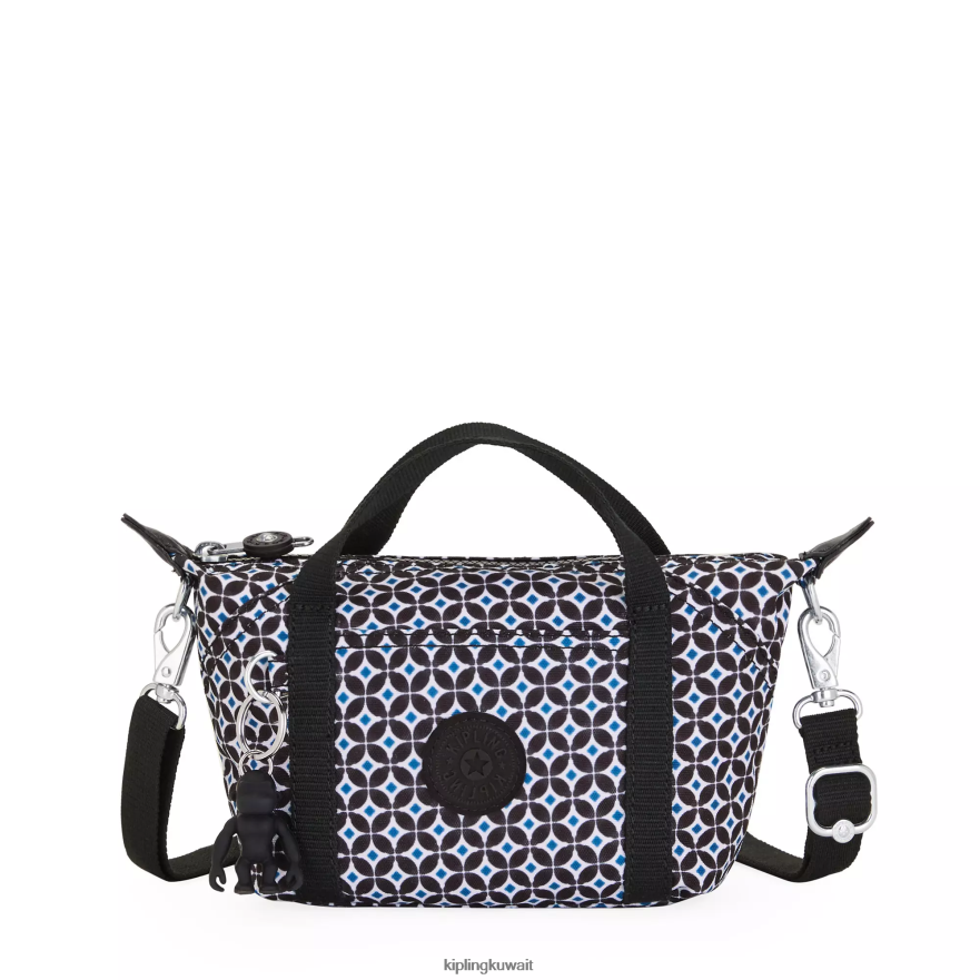 Kipling حقيبة كروس مطبوعة فنية مدمجة نحيف بلاط مسود ZR2RH24 حقائب كروسبودي