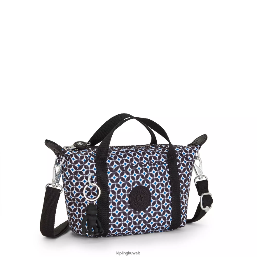 Kipling حقيبة كروس مطبوعة فنية مدمجة نحيف بلاط مسود ZR2RH24 حقائب كروسبودي