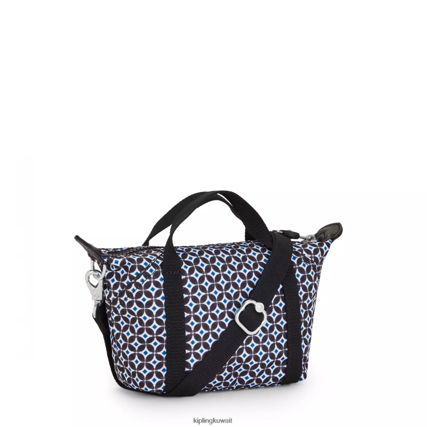 Kipling حقيبة كروس مطبوعة فنية مدمجة نحيف بلاط مسود ZR2RH24 حقائب كروسبودي