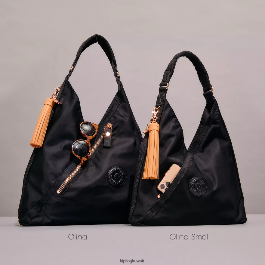 Kipling حقيبة كتف أولينا نحيف وردة سوداء ZR2RH254 حقائب الكتف