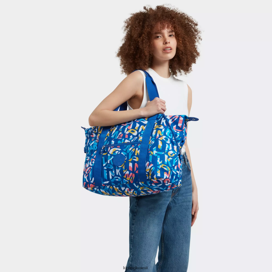 Kipling حقيبة عملية مطبوعة متوسطة الفن نحيف نيون ZR2RH259 حمل الحقائب