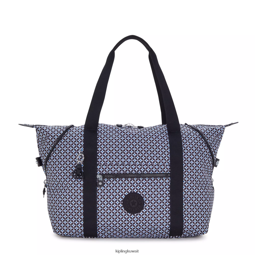 Kipling حقيبة عملية مطبوعة متوسطة الفن نحيف بلاط مسود ZR2RH260 حمل الحقائب