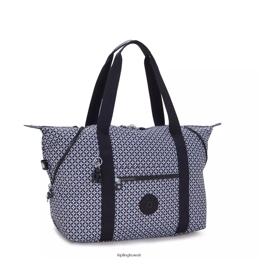 Kipling حقيبة عملية مطبوعة متوسطة الفن نحيف بلاط مسود ZR2RH260 حمل الحقائب