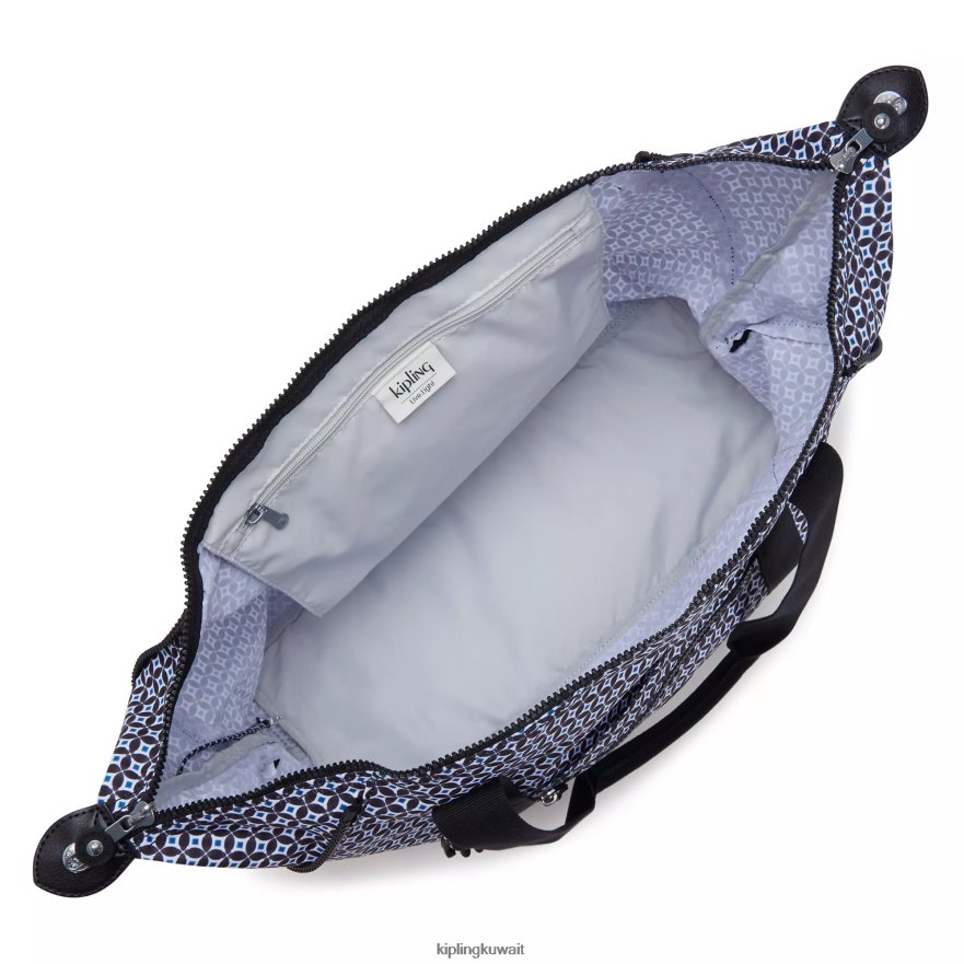 Kipling حقيبة عملية مطبوعة متوسطة الفن نحيف بلاط مسود ZR2RH260 حمل الحقائب