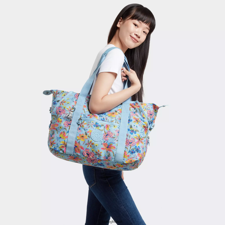 Kipling حقيبة عملية مطبوعة متوسطة الفن نحيف الزهور البرية ZR2RH262 حمل الحقائب