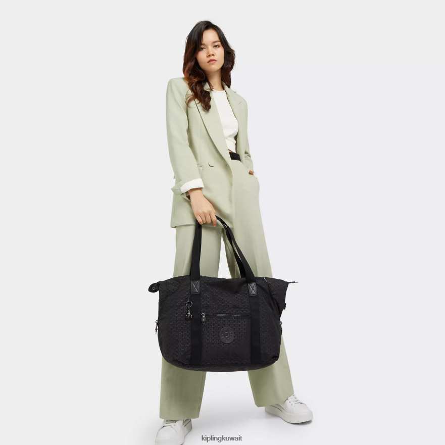 Kipling حقيبة عملية مطبوعة متوسطة الفن نحيف توقيع منقوش ZR2RH266 حمل الحقائب
