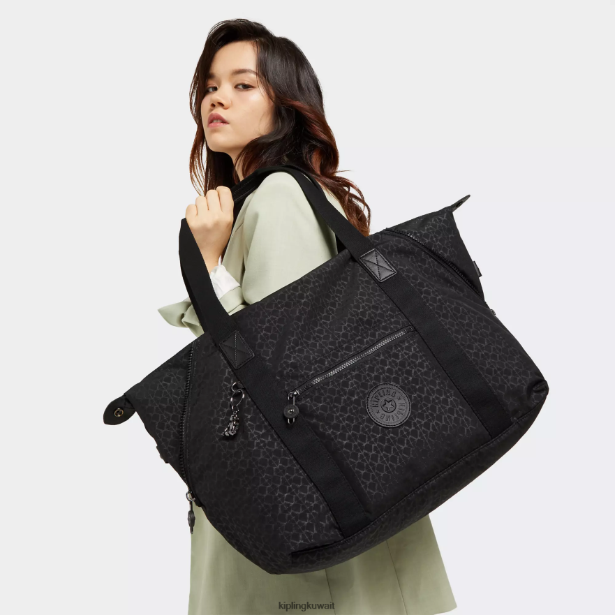 Kipling حقيبة عملية مطبوعة متوسطة الفن نحيف توقيع منقوش ZR2RH266 حمل الحقائب